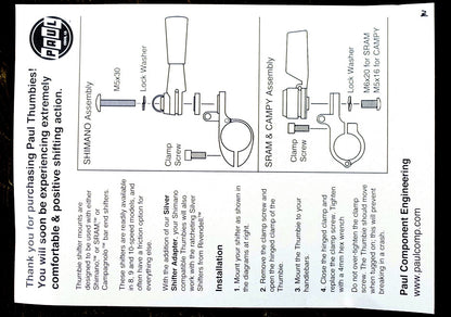 Shifter Mount - Paul Shimano Thumbie