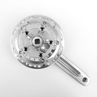 Crank - Silver1 - low/low double steel 34x24 (with guard)