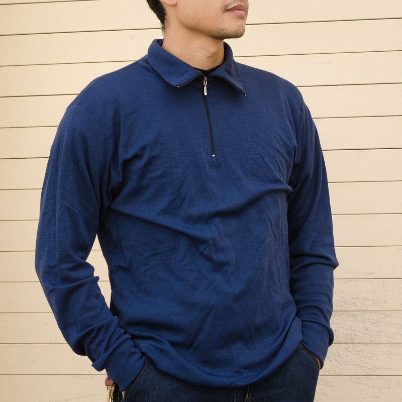 Aussie Wool Long Sleeve 1/4 zip turtleneck