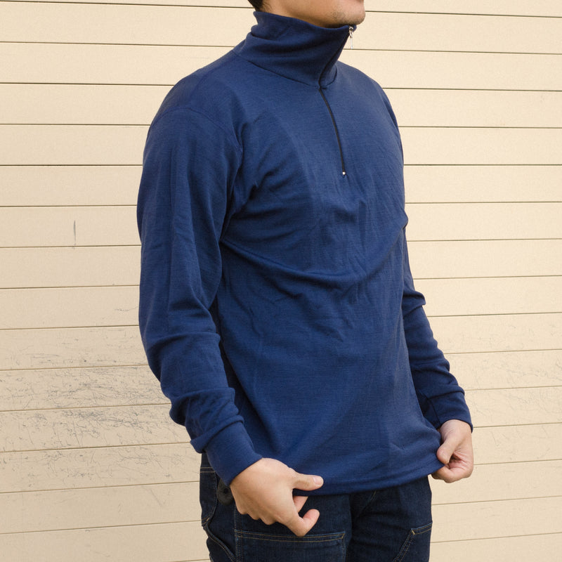 Aussie Wool Long Sleeve 1/4 zip turtleneck