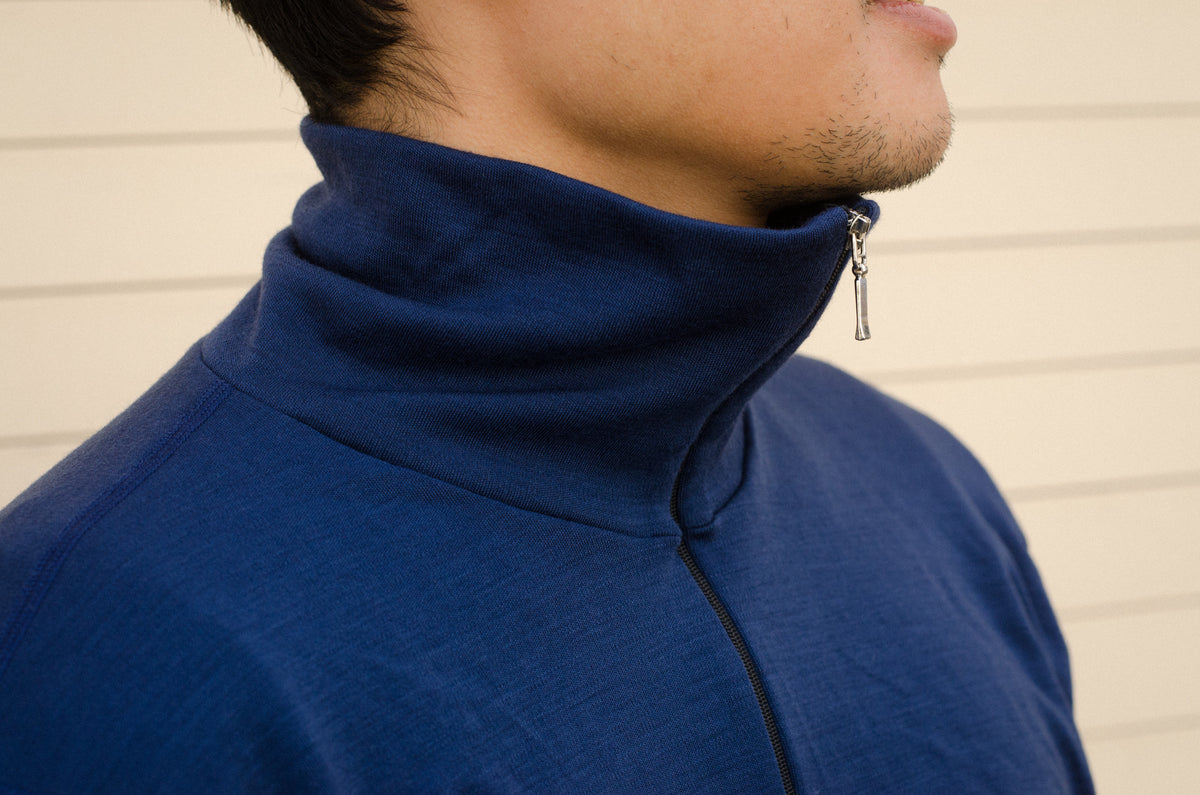 Aussie Wool Long Sleeve 1/4 zip turtleneck