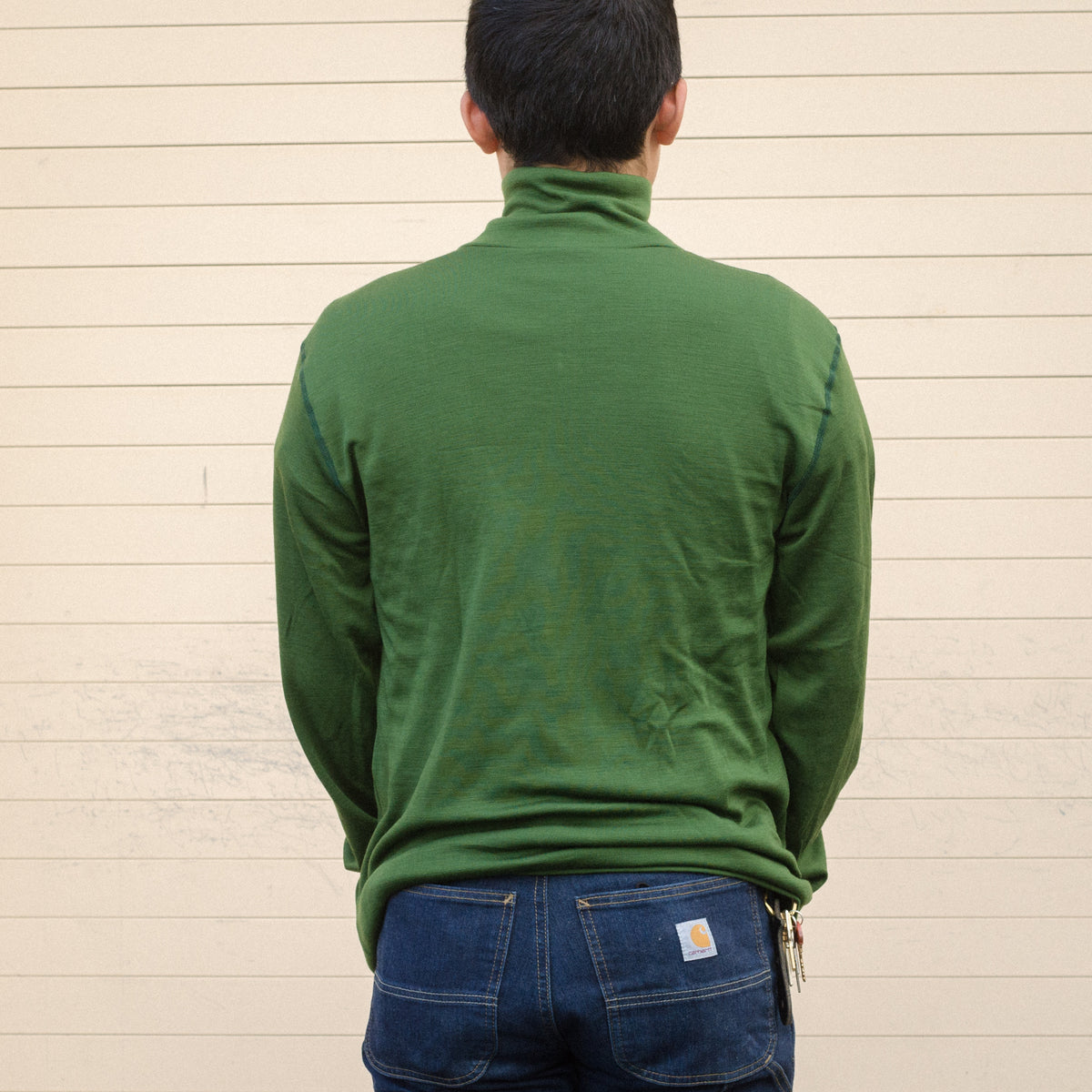 Aussie Wool Long Sleeve 1/4 zip turtleneck