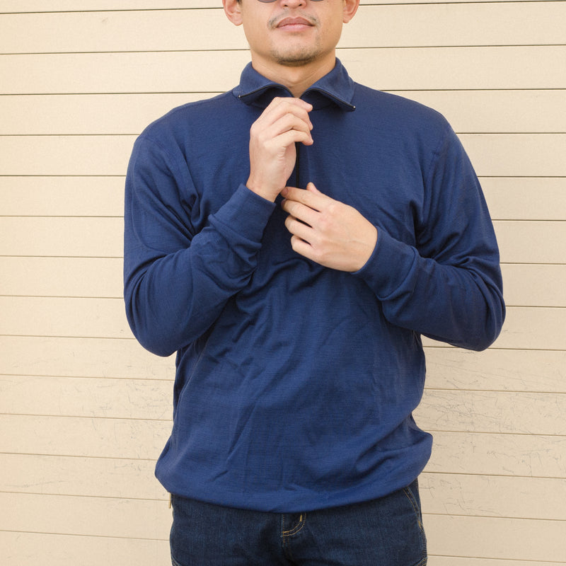 Aussie Wool Long Sleeve 1/4 zip turtleneck